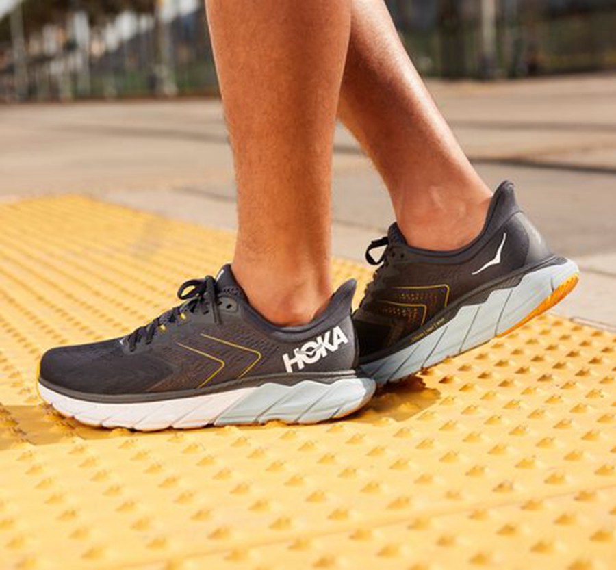 Hoka One One Mens Walking Shoes - Arahi 5 - Navy - WXGQ51479